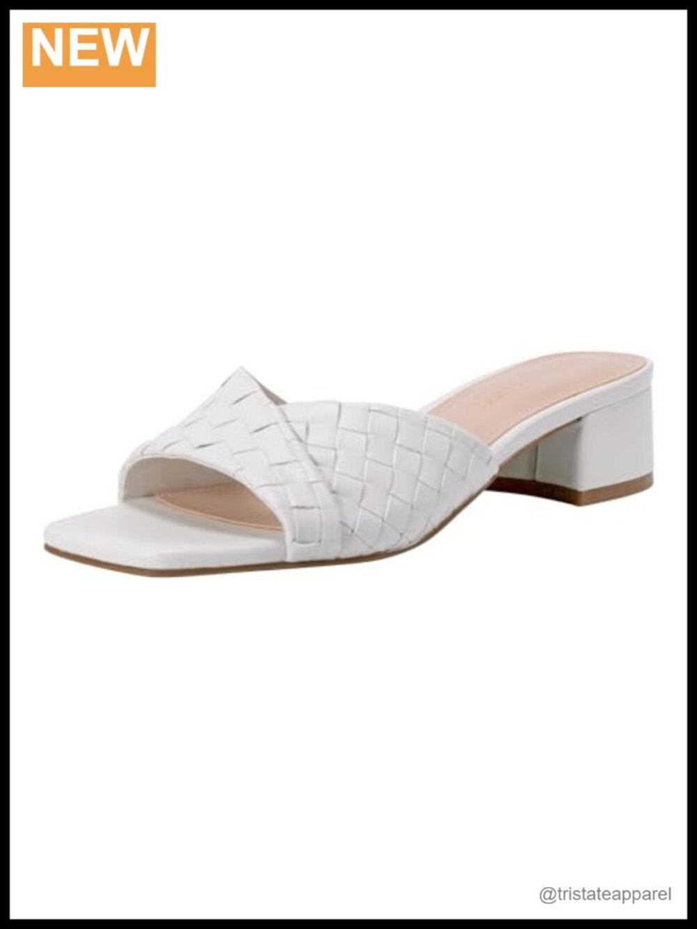 Marc Fisher Coven Heeled Sandals Faux Leather Slip On Block Heel Dress Shoes